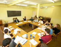 Stock photo of random classroom that essentially encapsulates the English class vibe
